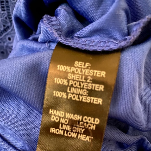 LULU’S | Romper | Size S | Cobalt Blue | Wide Sleeves, Lace Details - Picture 6 of 6